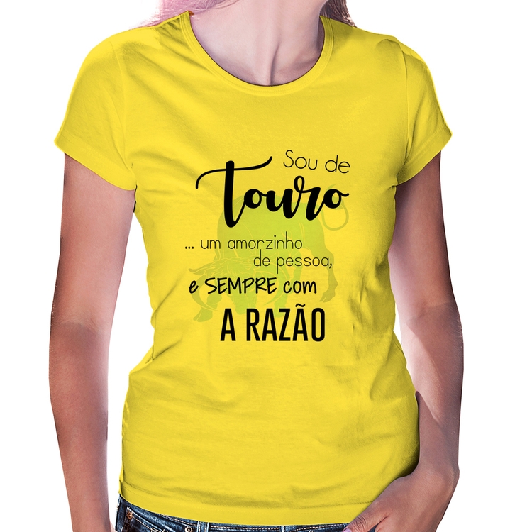 Baby Look Sou de Touro - Amarela