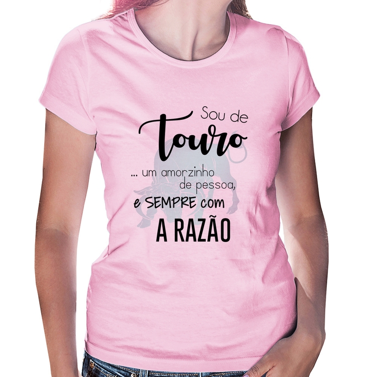 Baby Look Sou de Touro - Rosa Bebê