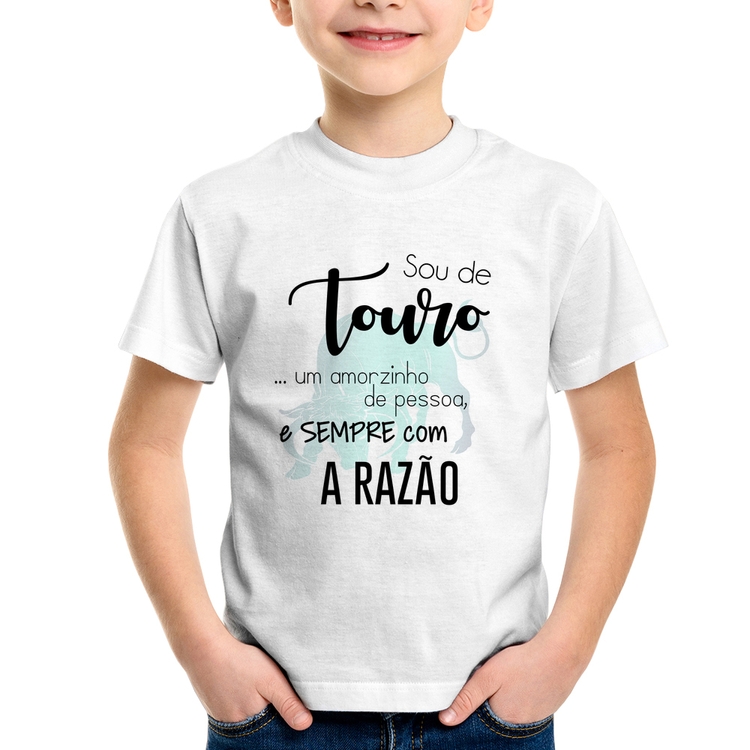 Camiseta Infantil Sou de Touro