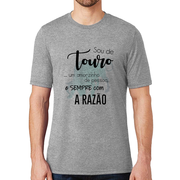 Camiseta Sou de Touro - Cinza