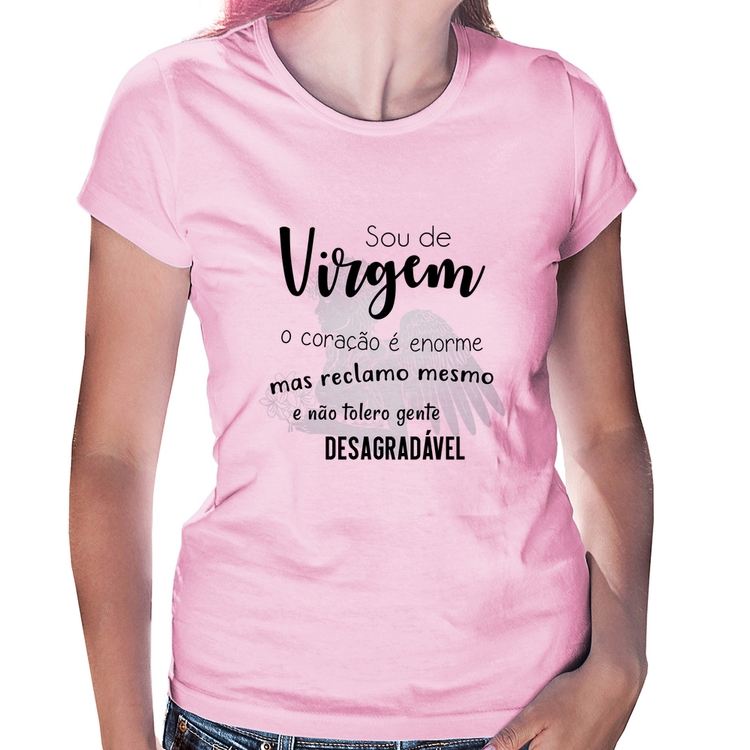 Baby Look Sou de Virgem - Rosa Bebê