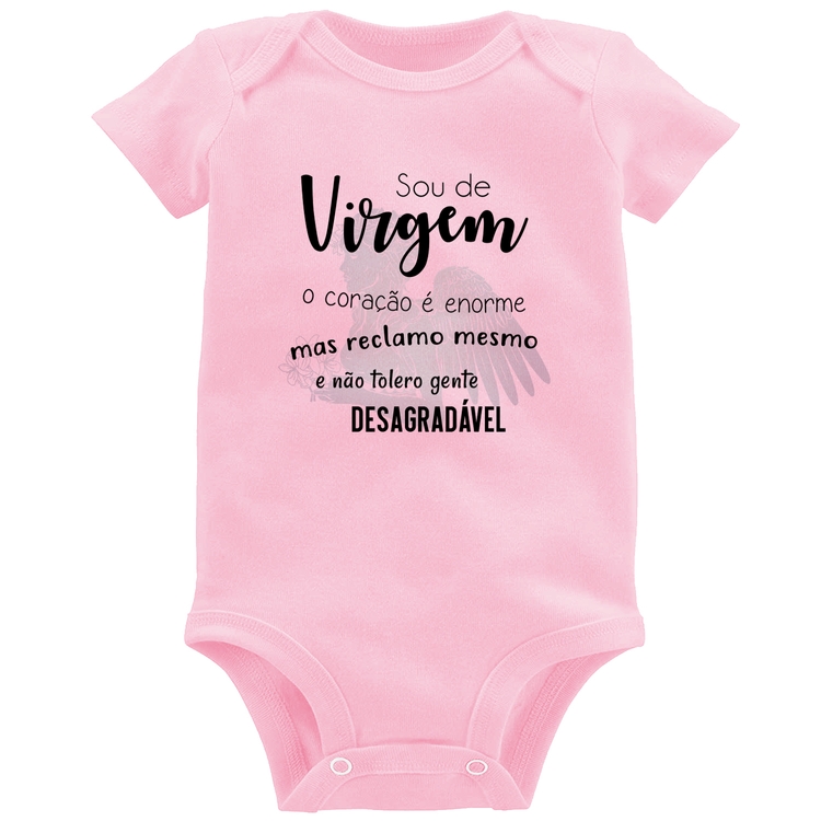 Body Bebê Sou de Virgem - Rosa Bebê