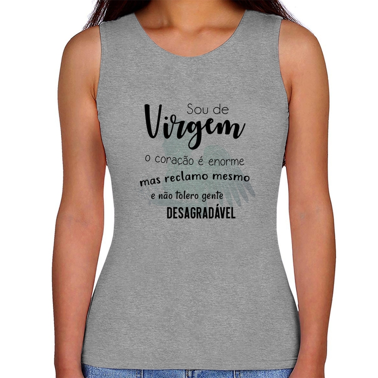 Regata Feminina Sou de Virgem - Cinza