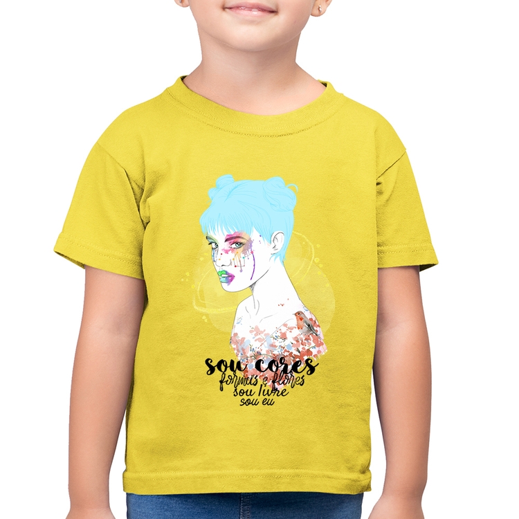 Camiseta Algodão Infantil Sou eu - Amarelo Canário