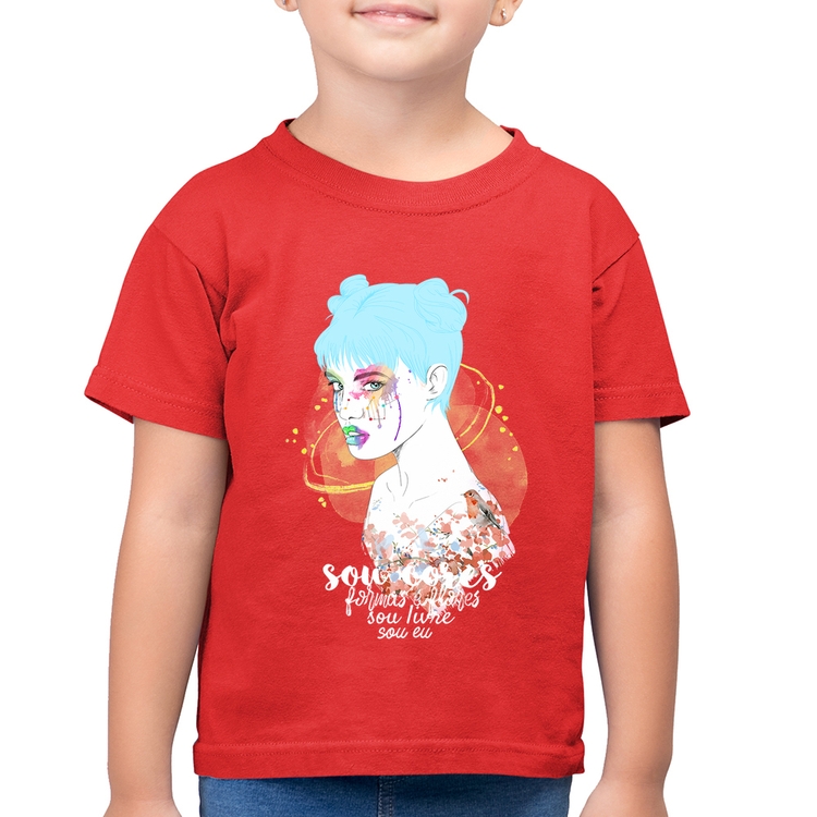 Camiseta Algodão Infantil Sou eu - Vermelha