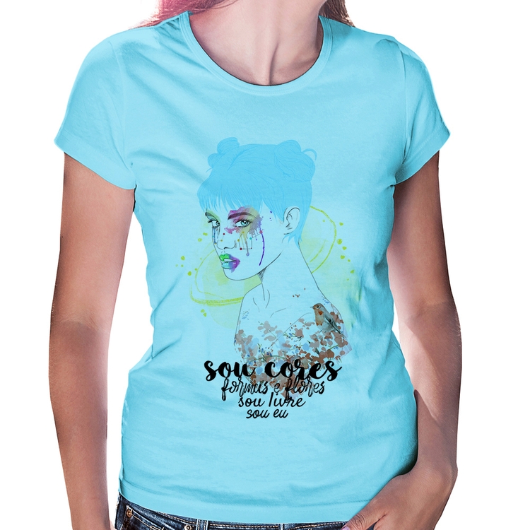 Baby Look Sou eu - Azul Bebê