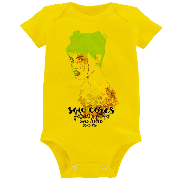 Body Bebê Sou eu - Amarelo