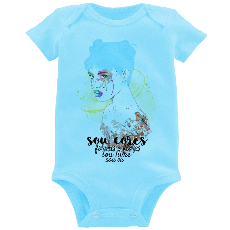 Body Bebê Sou eu - Azul Bebê