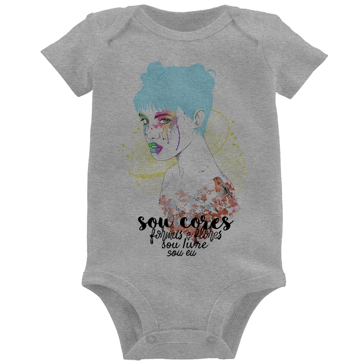 Body Bebê Sou eu - Cinza