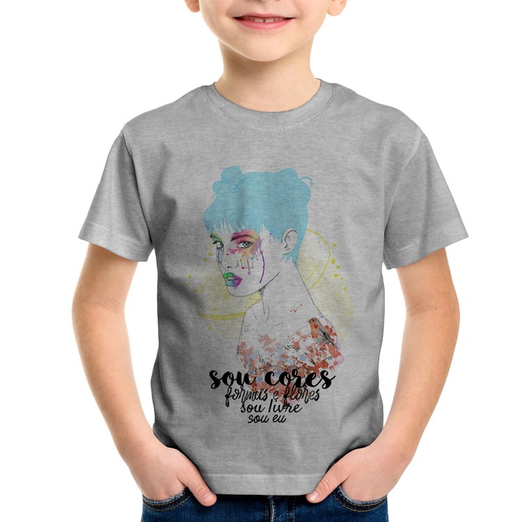 Camiseta Infantil Sou eu - Cinza