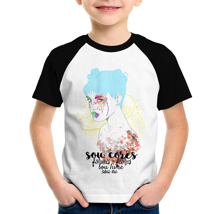 Camiseta Raglan Infantil Sou eu