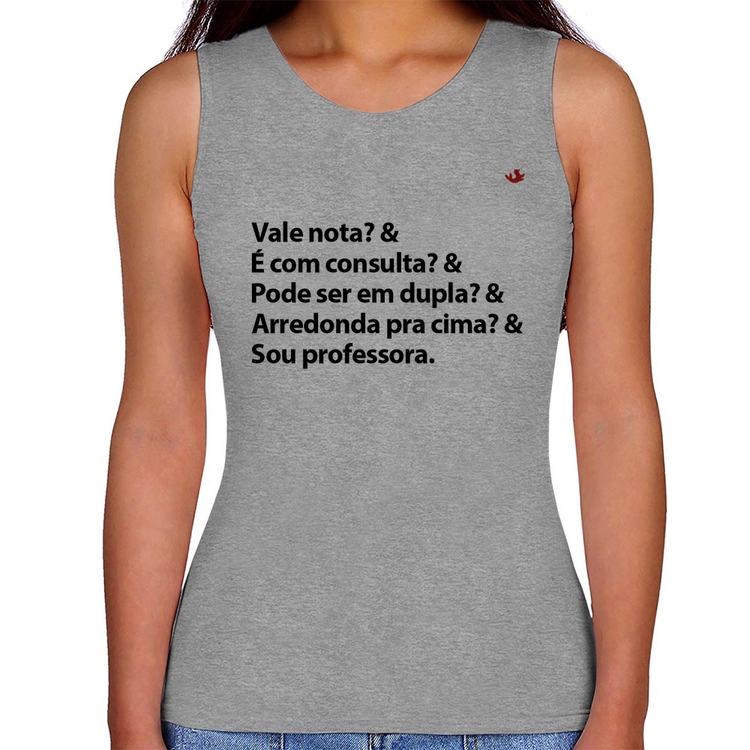 Regata Feminina Sou professora - Cinza