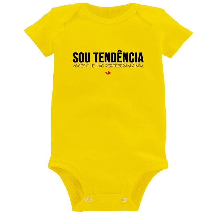 Body Bebê Sou tendência - Amarelo
