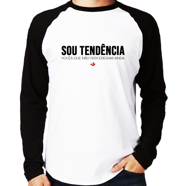 Camiseta Raglan Sou tendência Manga Longa