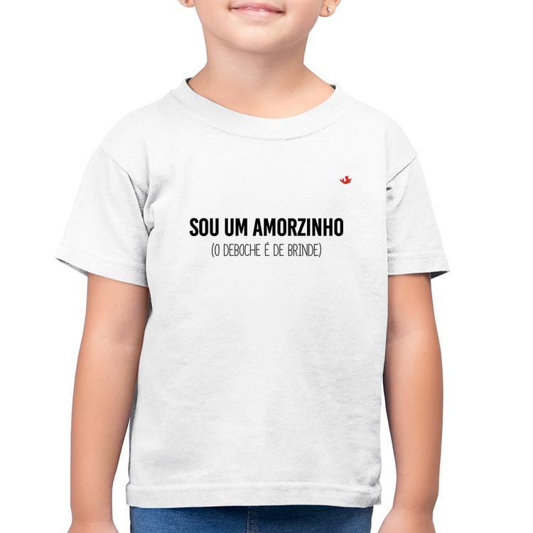 Camiseta Algodão Infantil Sou um amorzinho, o deboche é de brinde - Branca