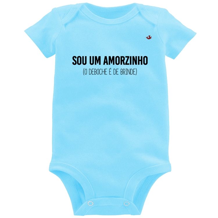 Body Bebê Sou um amorzinho, o deboche é de brinde - Azul Bebê