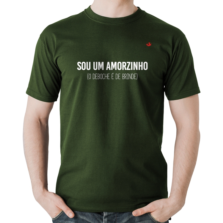 Camiseta Algodão Sou um amorzinho, o deboche é de brinde - Musgo