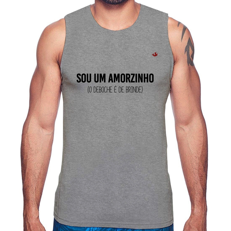 Regata Sou um amorzinho, o deboche é de brinde - Cinza