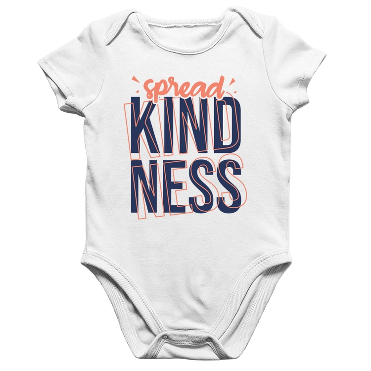 Body Bebê Algodão Spread Kindness - Branco