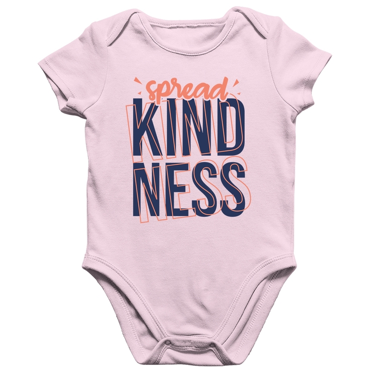 Body Bebê Algodão Spread Kindness - Rosa Bebê