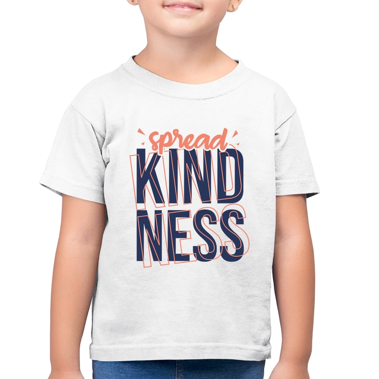 Camiseta Algodão Infantil Spread Kindness - Branca
