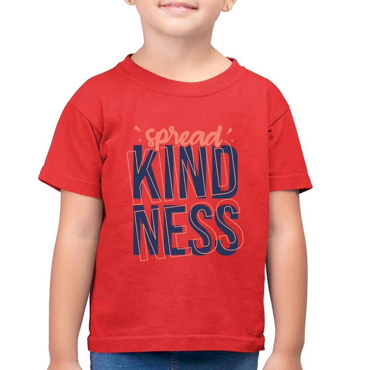 Camiseta Algodão Infantil Spread Kindness - Vermelha