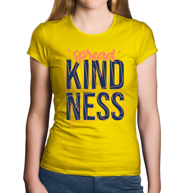 Baby Look Algodão Spread Kindness - Amarela