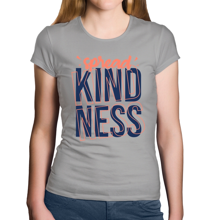 Baby Look Algodão Spread Kindness - Cinza