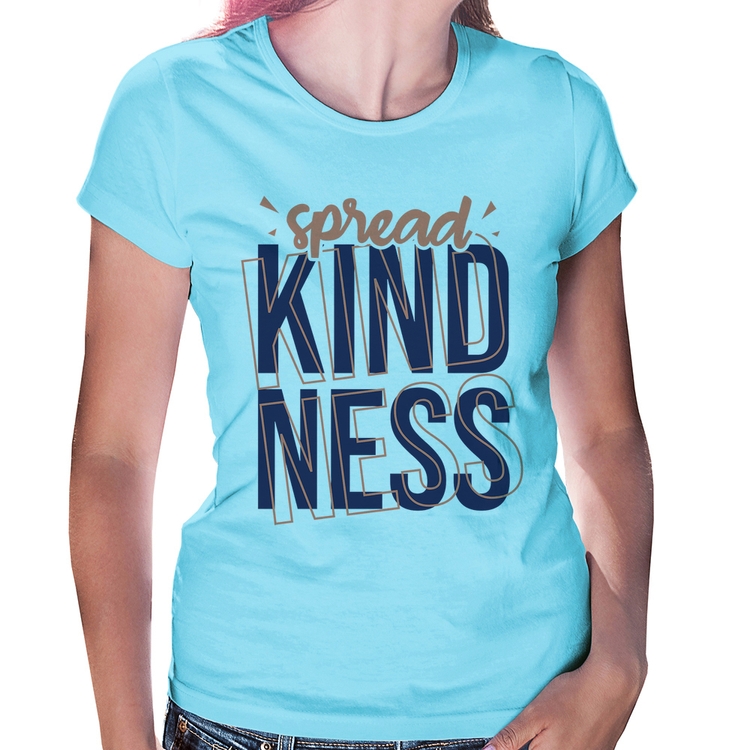 Baby Look Spread Kindness - Azul Bebê