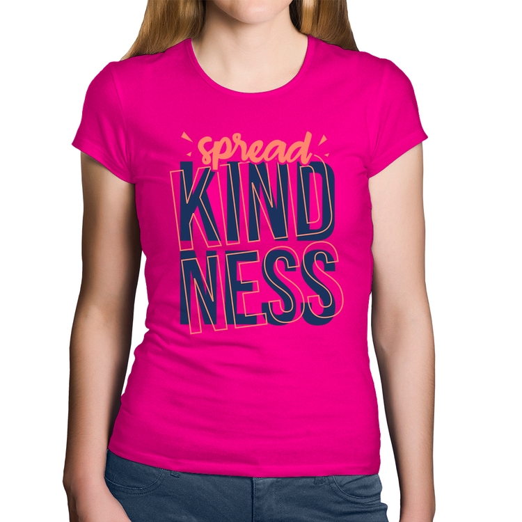 Baby Look Algodão Spread Kindness - Rosa