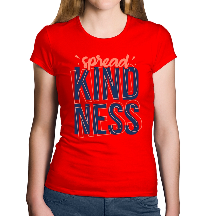 Baby Look Algodão Spread Kindness - Vermelha