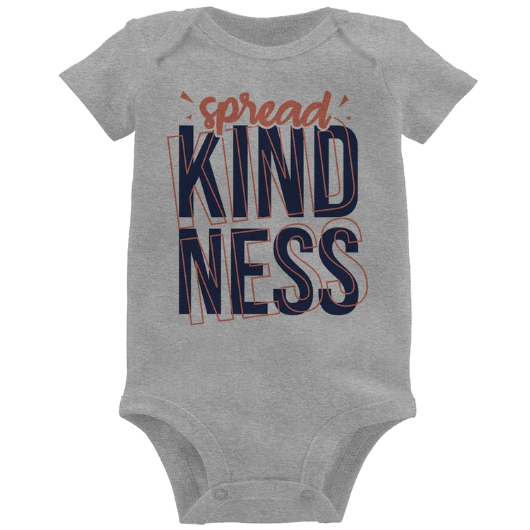 Body Bebê Spread Kindness - Cinza