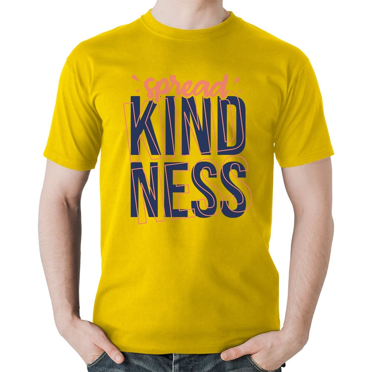 Camiseta Algodão Spread Kindness - Amarela