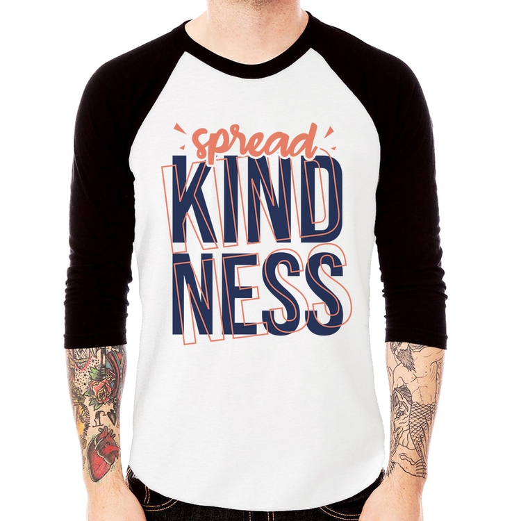 Camiseta Raglan Spread Kindness Manga 3/4