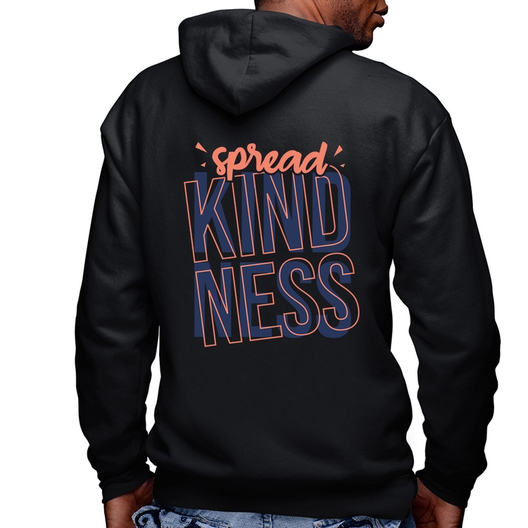 Blusa Moletom Spread Kindness Masculina com Capuz e Zíper
