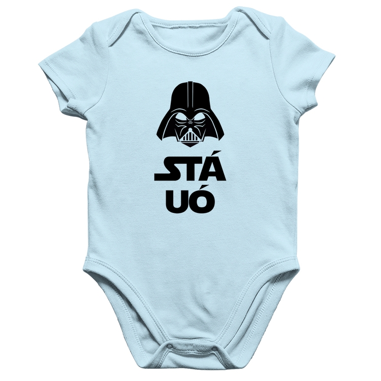 Body Bebê Algodão Stá Uó - Azul Bebê