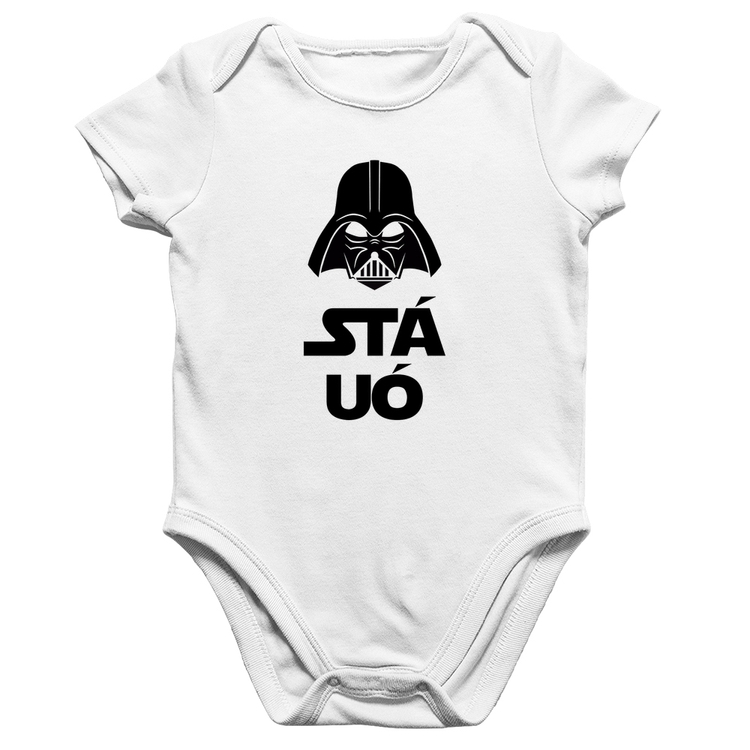 Body Bebê Algodão Stá Uó - Branco