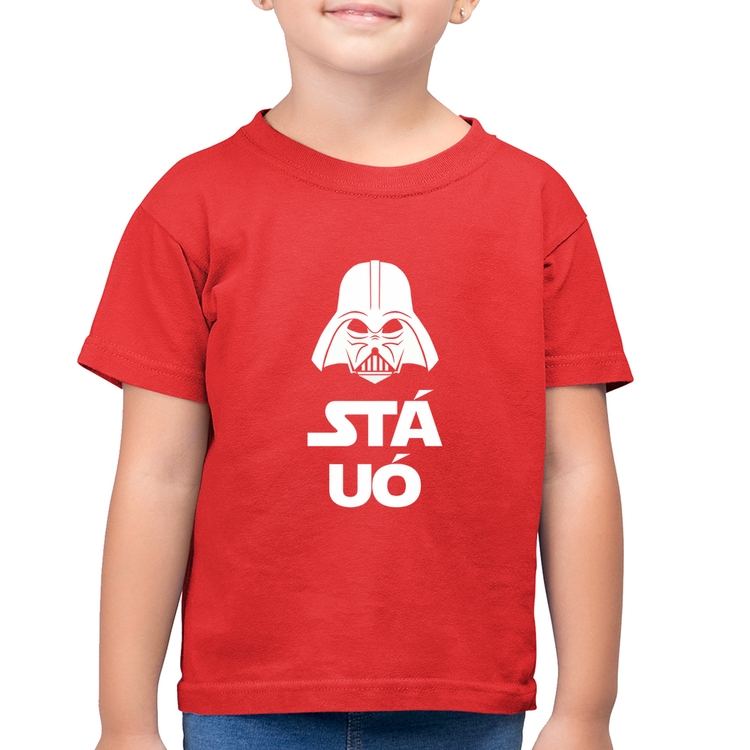 Camiseta Algodão Infantil Stá Uó - Vermelha