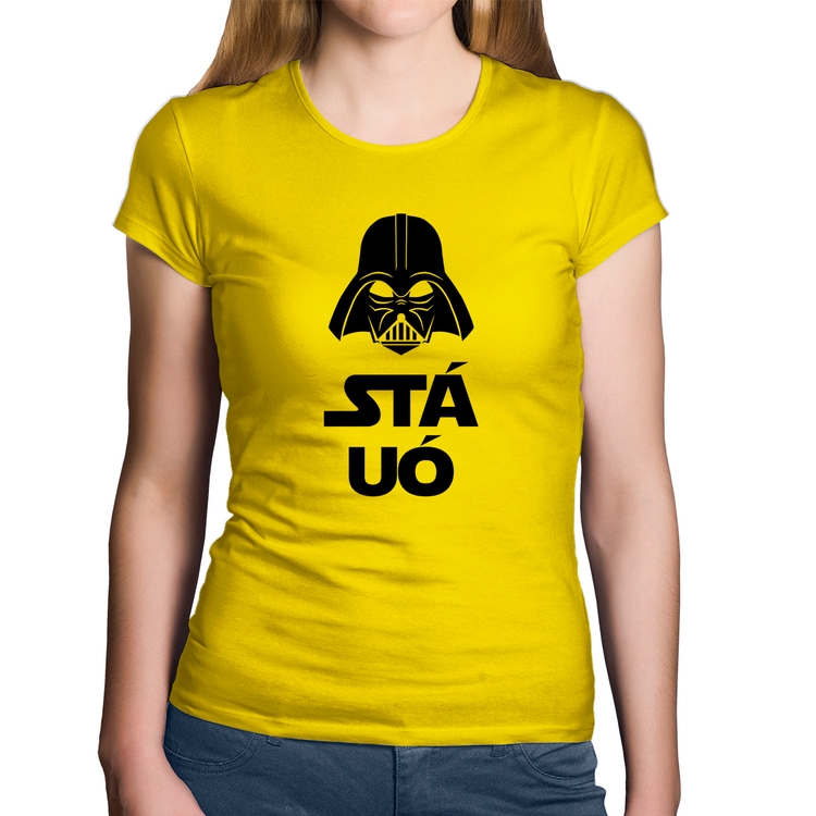 Baby Look Algodão Stá Uó - Amarela