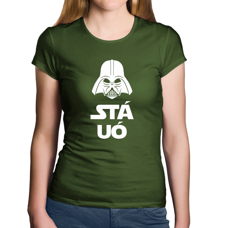 Baby Look Algodão Stá Uó - Musgo