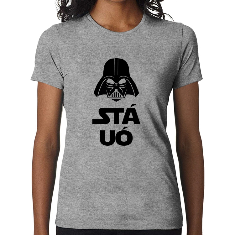 Baby Look Stá Uó - Cinza