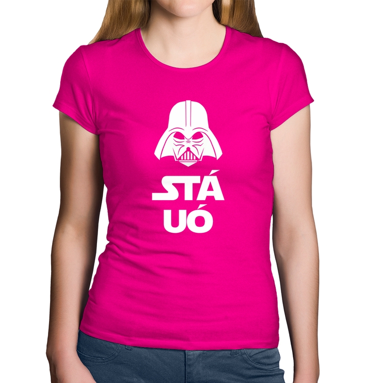 Baby Look Algodão Stá Uó - Rosa