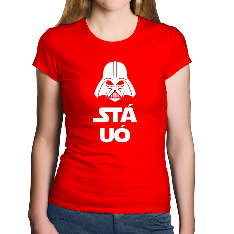 Baby Look Algodão Stá Uó - Vermelha