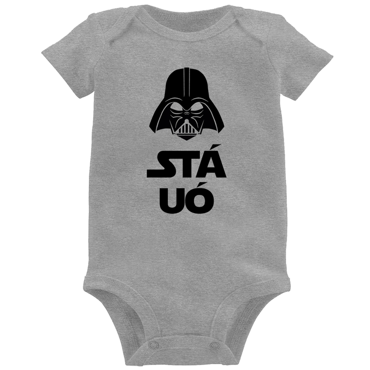 Body Bebê Stá Uó - Cinza