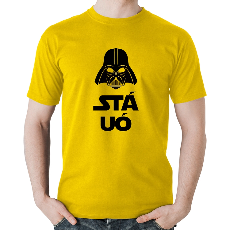 Camiseta Algodão Stá Uó - Amarela
