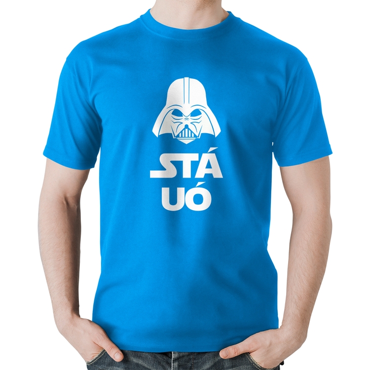 Camiseta Algodão Stá Uó - Azul