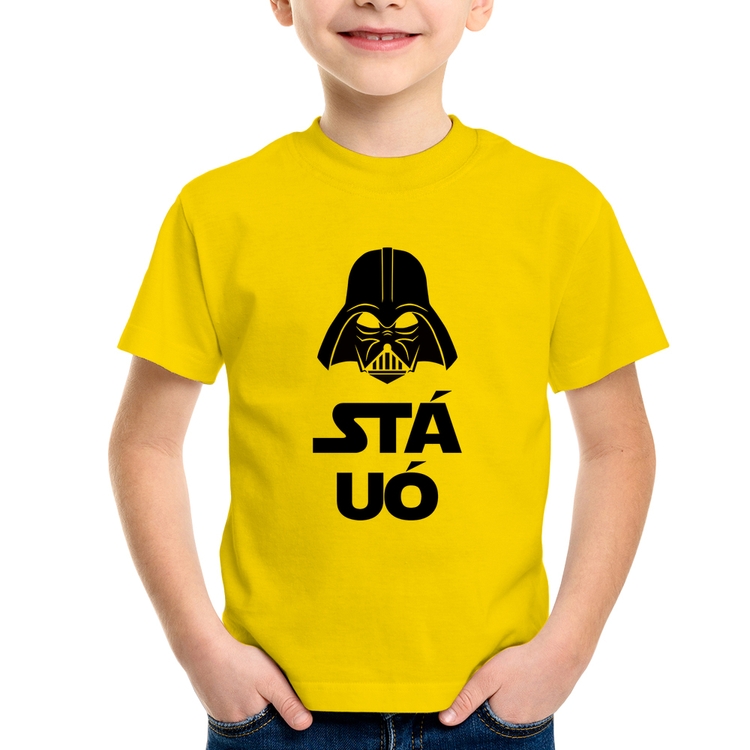 Camiseta Infantil Stá Uó - Amarela