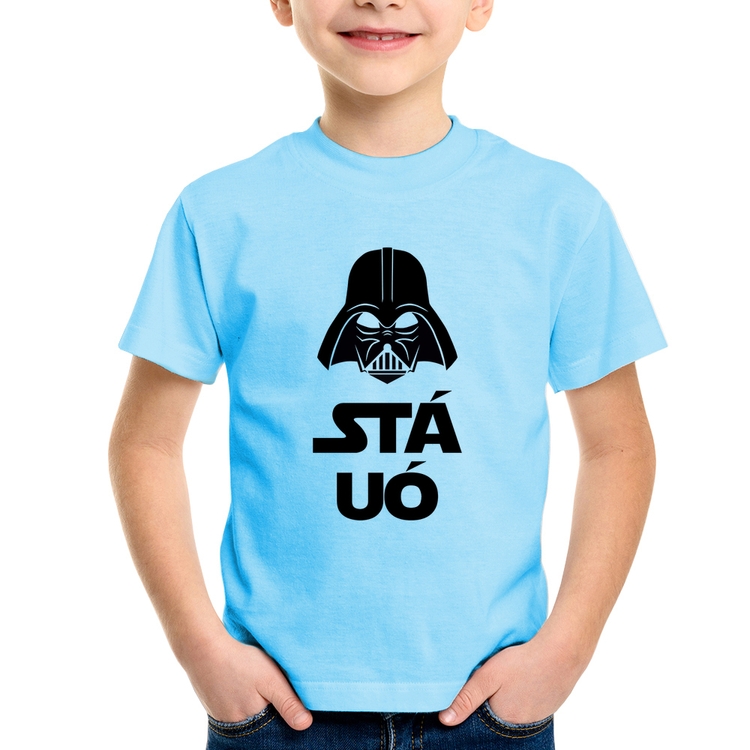Camiseta Infantil Stá Uó - Azul Bebê