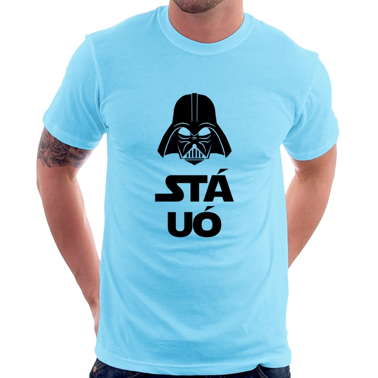 Camiseta Stá Uó - Azul Bebê