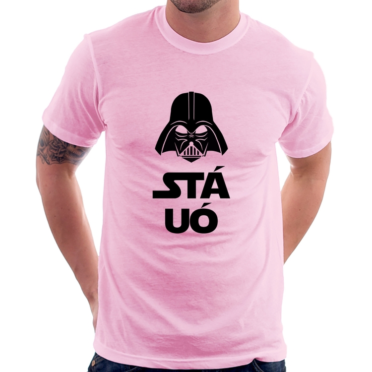 Camiseta Stá Uó - Rosa Bebê